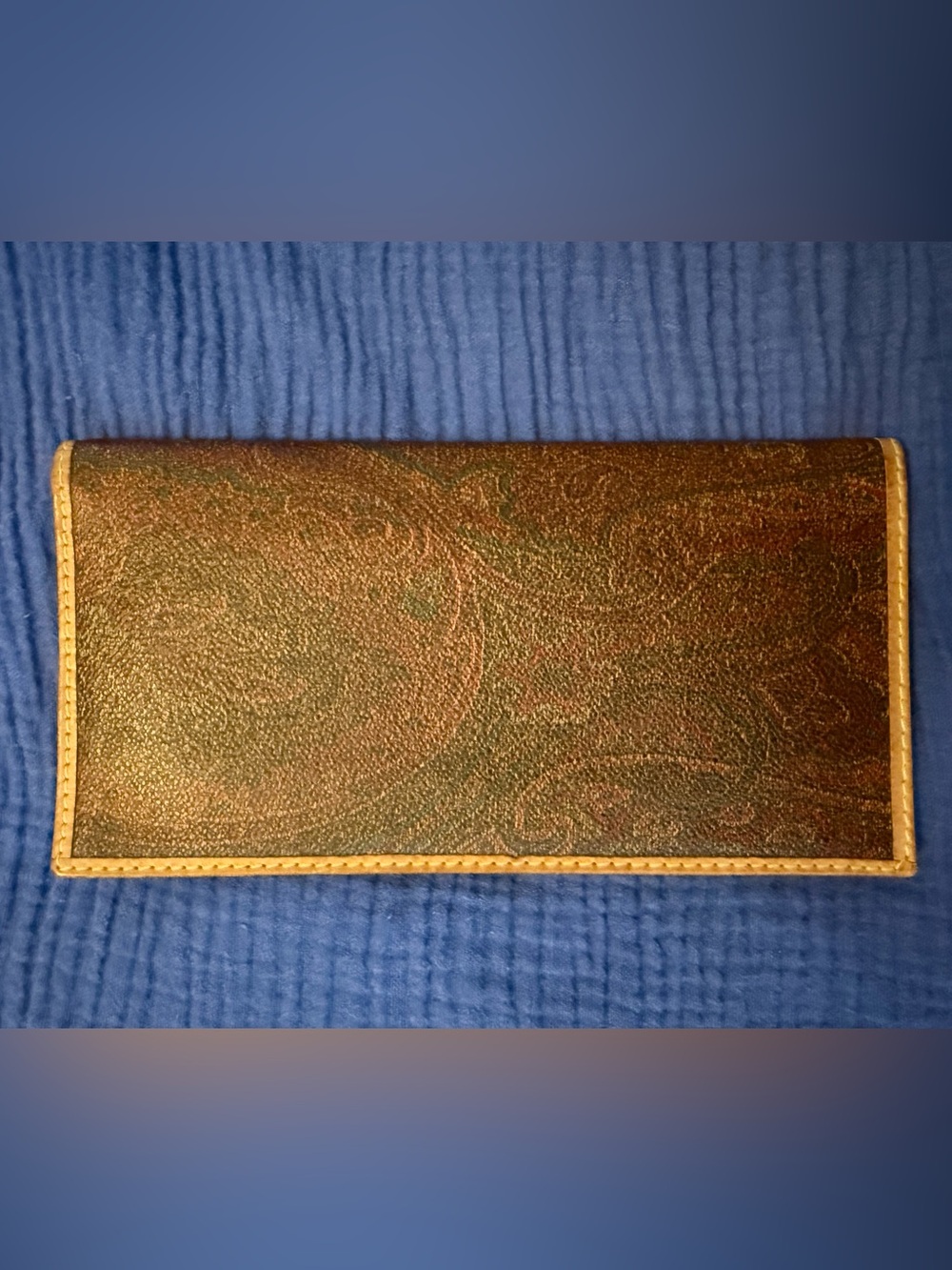 Etro Paisley Pattern Wallet in Brown and Tan - Picture 2 of 10